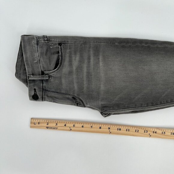 Mother Womens Looker Ankle Fray Skinny Jean Size 26 Gray Denim Distressed USA - Picture 14 of 16